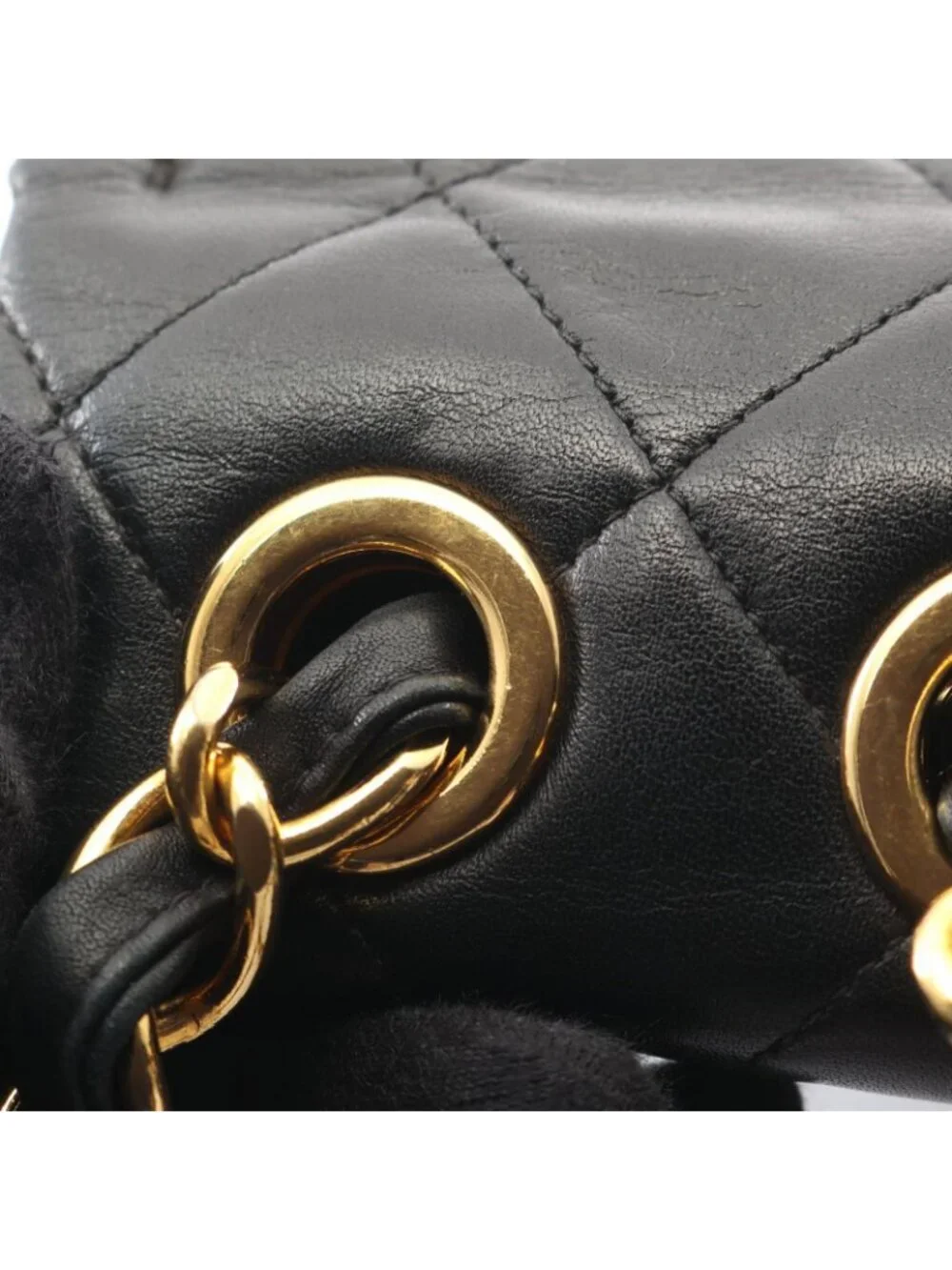 Chanel Shoulder Bag Maxi Quilted 34 Black Lambskin Chain